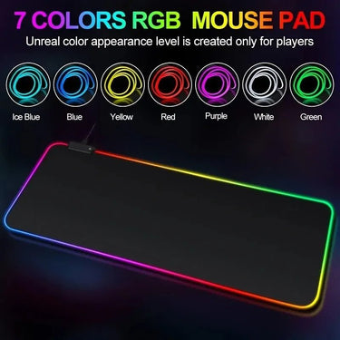 RGB Gaming Mouse Pad - Touch Control, Non - Slip - InspiredGrabs.com
